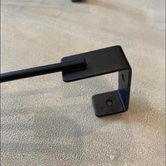 6 Hook Metal Over The Door Coat Hanger Black - Picture 6 of 8